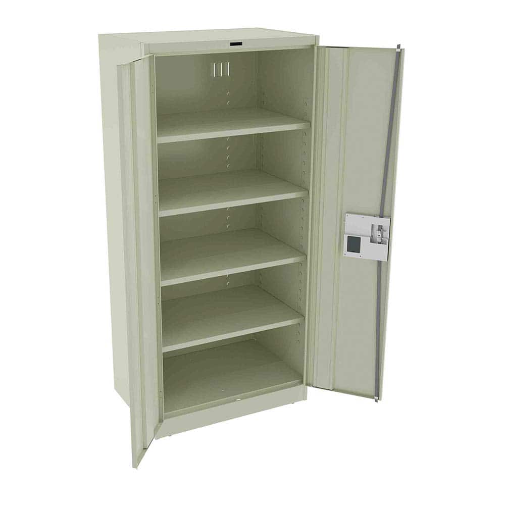 Tennsco - Storage Cabinets; Type: Locking ; Width (Inch): 36 ; Depth (Inch): 24 ; Height (Inch): 78 ; Number of Shelves: 5 ; Material: Steel - Exact Tool & Supply