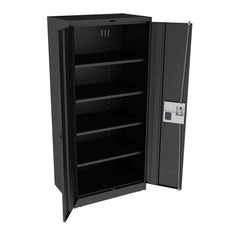 Tennsco - Storage Cabinets; Type: Locking ; Width (Inch): 36 ; Depth (Inch): 24 ; Height (Inch): 78 ; Number of Shelves: 5 ; Material: Steel - Exact Tool & Supply