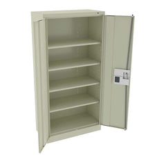 Tennsco - Storage Cabinets; Type: Locking ; Width (Inch): 36 ; Depth (Inch): 18 ; Height (Inch): 72 ; Number of Shelves: 5 ; Material: Steel - Exact Tool & Supply
