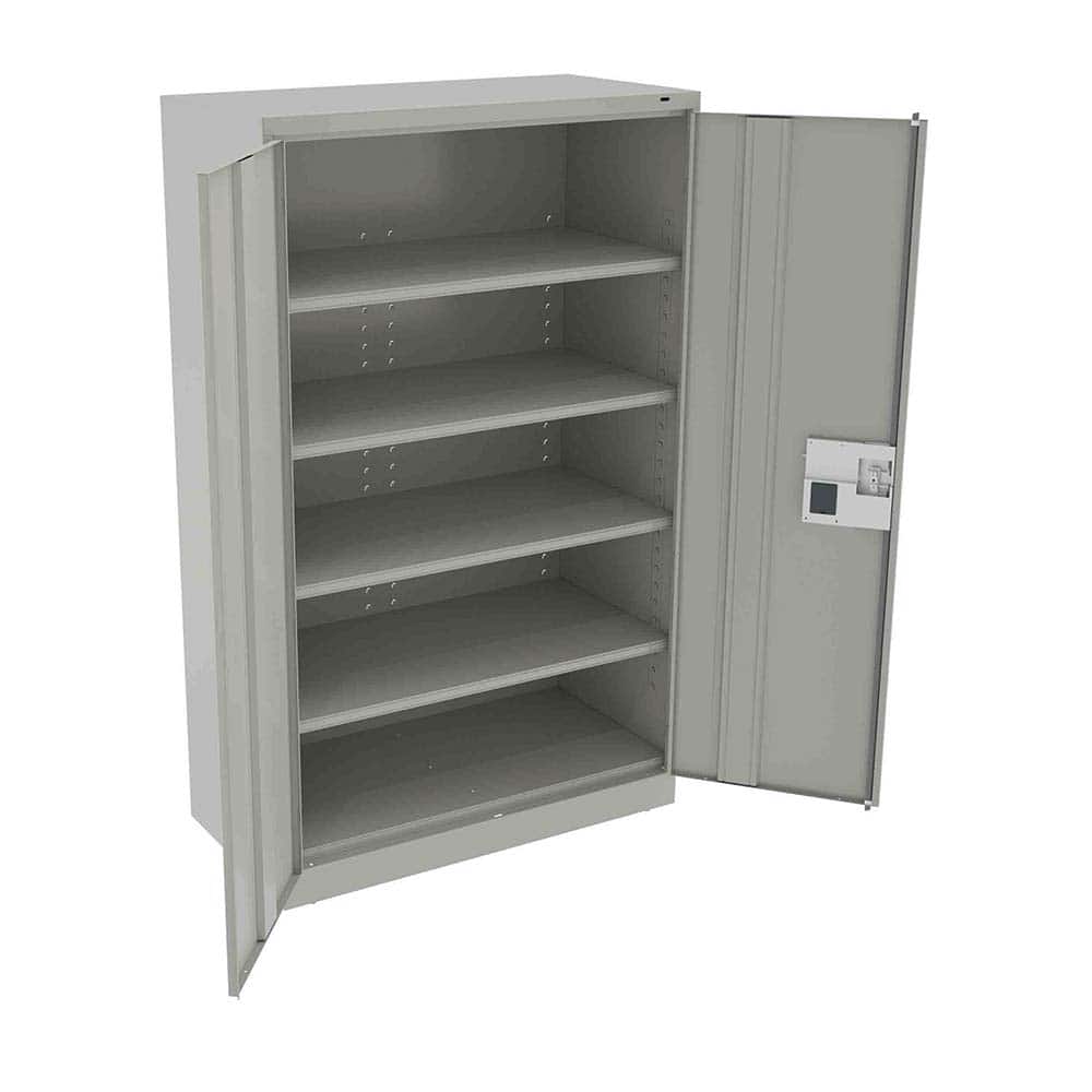 Tennsco - Storage Cabinets; Type: Locking ; Width (Inch): 48 ; Depth (Inch): 24 ; Height (Inch): 78 ; Number of Shelves: 5 ; Material: Steel - Exact Tool & Supply