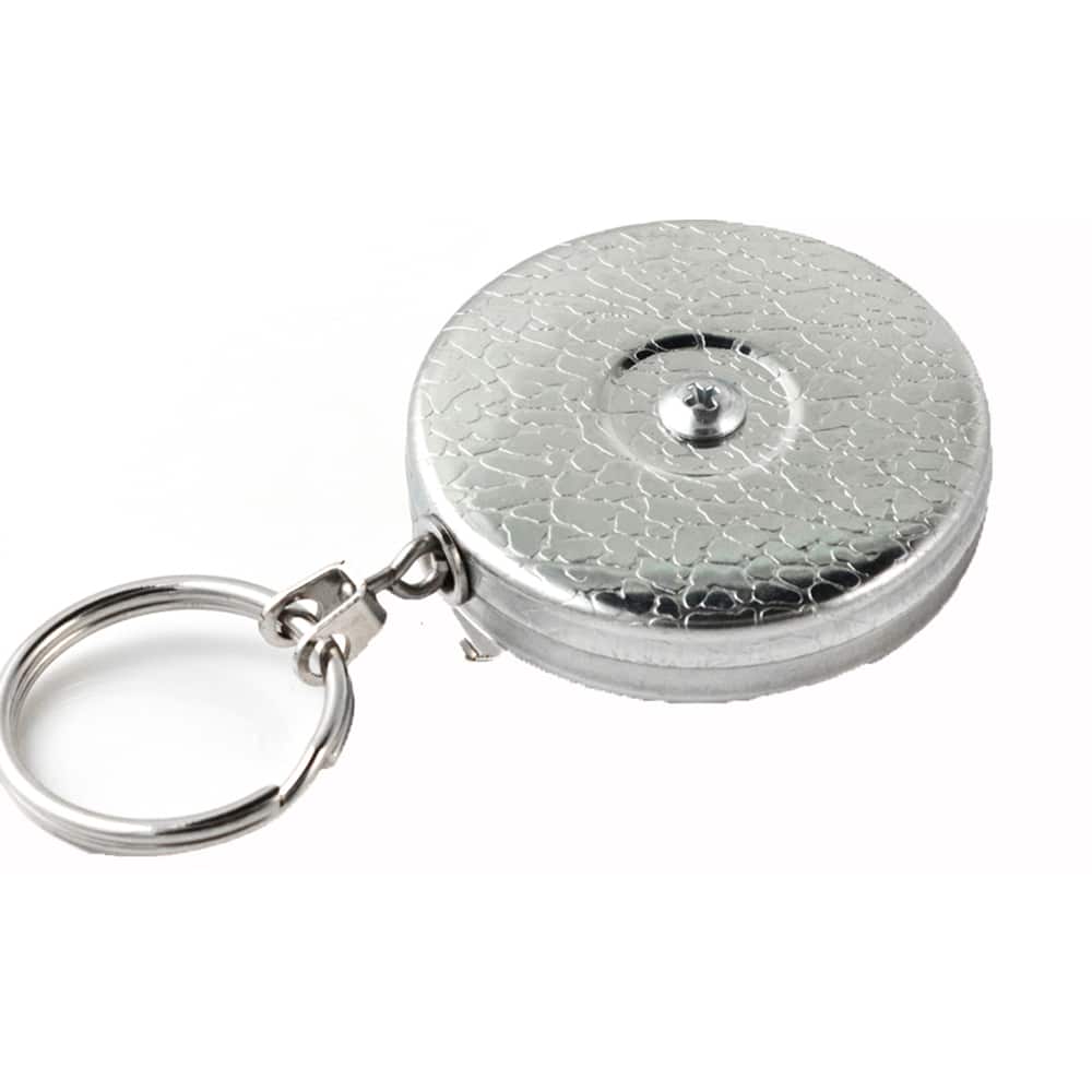 Key-Bak - Key Control; Type: Retractable Reel with Striker ; Number of Keys: 15 ; Color: Chrome ; Width (Inch): 1 - Exact Tool & Supply