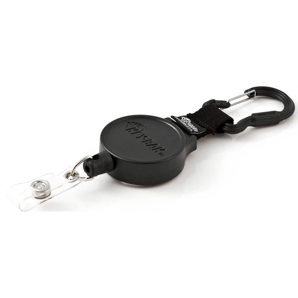 Key-Bak - Key Control; Type: Retractable ID Holder ; Number of Keys: 10 ; Color: Black ; Width (Inch): 1 - Exact Tool & Supply