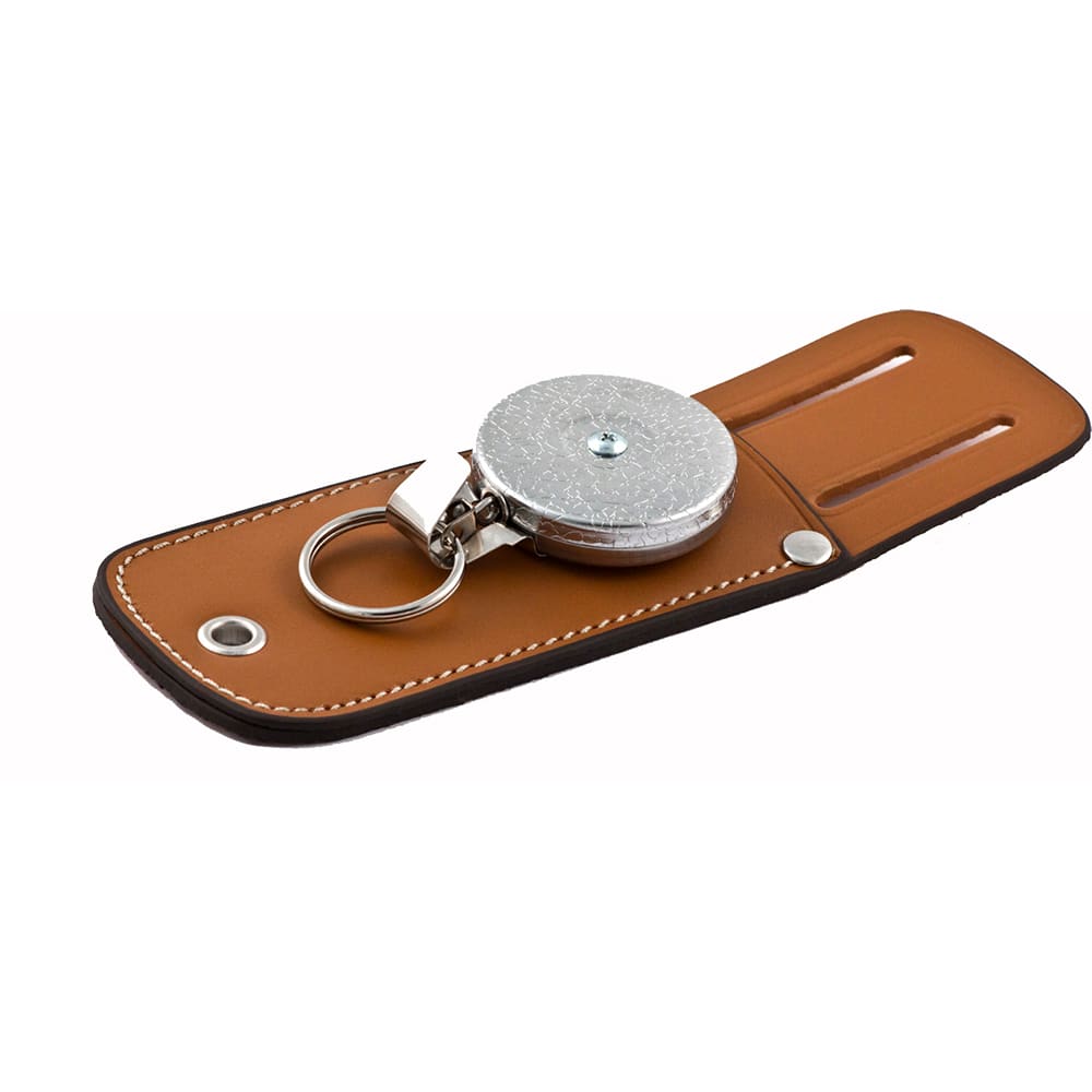 Key-Bak - Key Control; Type: Retractable Key Chain with Tool Pouch ; Number of Keys: 15 ; Color: Chrome ; Width (Inch): 1 - Exact Tool & Supply