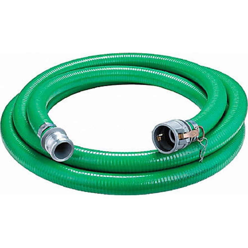 JGB Enterprises - Liquid Suction & Discharge Hose; Inside Diameter (Inch): 2 ; Length (Feet): 20 ; Material: PVC ; Working Pressure (psi): 50.000 ; Vacuum Rating: 29 In. Hg ; Color: Green - Exact Tool & Supply