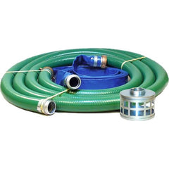 JGB Enterprises - Liquid Suction & Discharge Hose; Inside Diameter (Inch): 3 ; Length (Feet): 20 ; Material: PVC ; Working Pressure (psi): 50.000 ; Vacuum Rating: 29 In. Hg ; Color: Green, Blue - Exact Tool & Supply