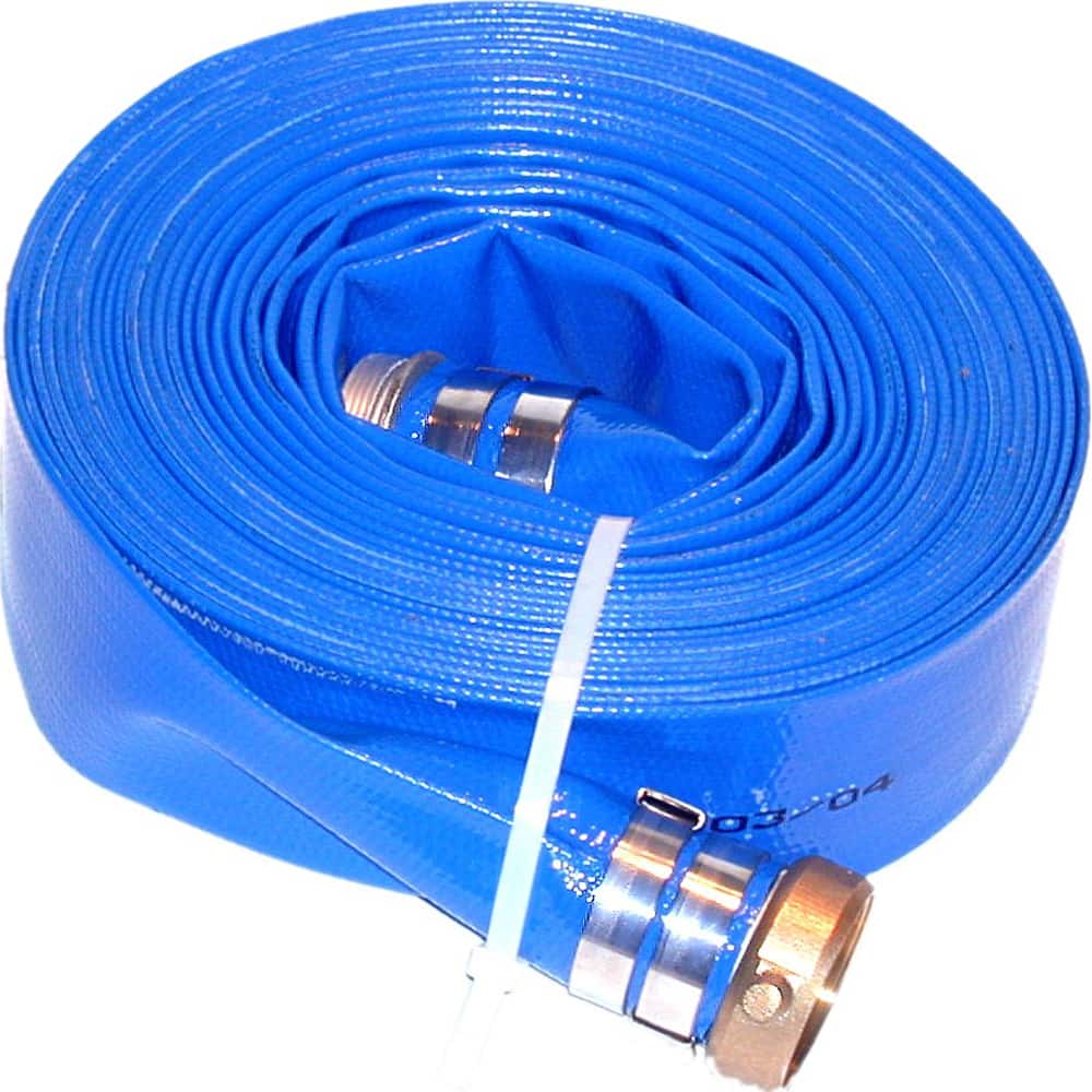 JGB Enterprises - Water & Discharge Hose; Inside Diameter (Inch): 1-1/2 ; Color: Blue ; Working Pressure (psi): 80.000 ; Length (Feet): 50 ; Material: PVC - Exact Tool & Supply
