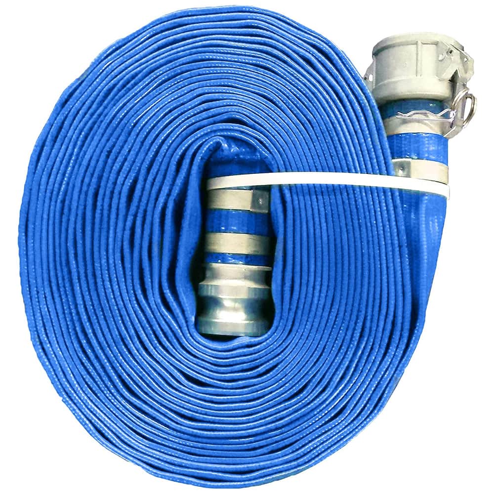 JGB Enterprises - Water & Discharge Hose; Inside Diameter (Inch): 3 ; Color: Blue ; Working Pressure (psi): 70.000 ; Length (Feet): 50 ; Material: PVC - Exact Tool & Supply