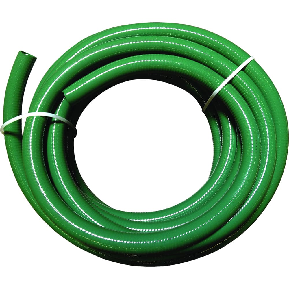 JGB Enterprises - Liquid Suction & Discharge Hose; Inside Diameter (Inch): 1.5 ; Length (Feet): 100 ; Material: PVC ; Working Pressure (psi): 50.000 ; Vacuum Rating: 29 In. Hg ; Color: Green - Exact Tool & Supply