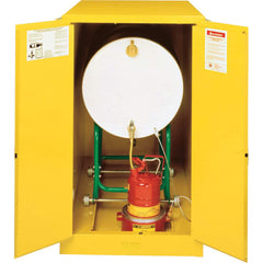 Justrite - Drum Cabinets; Number of Drums: 1 ; Storage Direction: Horizontal ; Door Type: Manual Closing ; Number of Shelves: 0 ; Height (Inch): 50 ; Width (Inch): 30 - Exact Tool & Supply