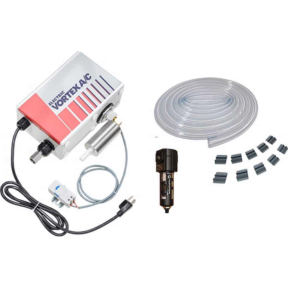 Vortec - Vortex Enclosure Coolers; Type: w/Thermostat ; Integrity: NEMA 4; NEMA 4X ; BTU/Hour: 900 ; Thread Size (NPT): 3/8 ; Standard Cubic Feet Per Minute: 15.00 - Exact Tool & Supply