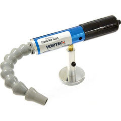 Vortec - Cold Air Coolant Systems; Type: Frost Free Cold Air Gun System ; Air Capacity (BTU/Hr): 900 ; Hose Length (Inch): 9 ; Hose Inside Diameter (Inch): 3/8 ; Number of Outlets: 1.000 ; Tank/Unit Length (Inch): 10-5/8 - Exact Tool & Supply