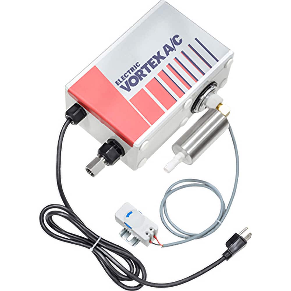 Vortec - Vortex Enclosure Coolers; Type: w/Thermostat ; Integrity: NEMA 4; NEMA 4X ; BTU/Hour: 900 ; Thread Size (NPT): 3/8 ; Standard Cubic Feet Per Minute: 15.00 - Exact Tool & Supply