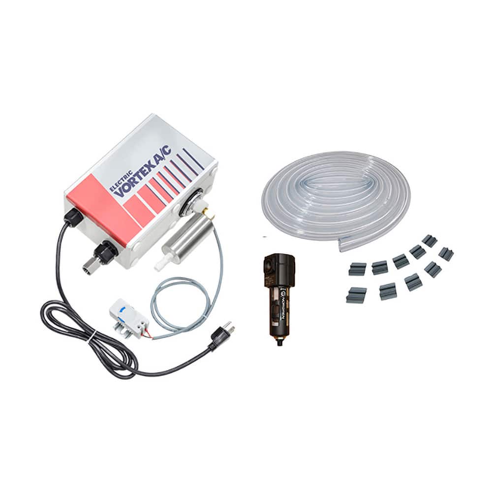 Vortec - Vortex Enclosure Coolers; Type: w/Thermostat ; Integrity: NEMA 4; NEMA 4X ; BTU/Hour: 1500 ; Thread Size (NPT): 3/8 ; Standard Cubic Feet Per Minute: 25.00 - Exact Tool & Supply