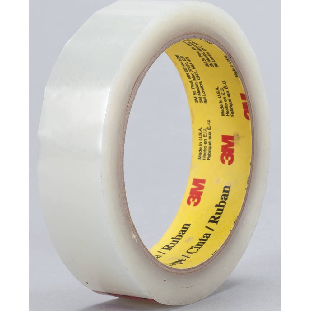3M - Film Tape; Material Type: Polyester Film ; Thickness (mil): 2.0000 ; Color: Transparent ; Adhesive Material: Acrylic ; Width (Inch): 3 ; Length (Feet): 216.000 - Exact Tool & Supply