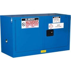 Justrite - 2 Door 1 Shelf 17 Gal Space Saver Safety Cabinet for Flammable Substances - Exact Tool & Supply