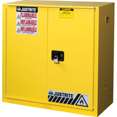 Justrite - 1 Door 3 Shelf 40 Gal Safety Cabinet for Paint & Ink - Exact Tool & Supply