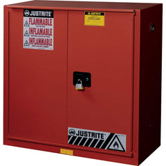 Justrite - 1 Door 3 Shelf 40 Gal Safety Cabinet for Paint & Ink - Exact Tool & Supply