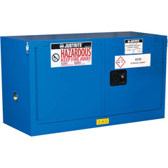 Justrite - 2 Door 1 Shelf 17 Gal Space Saver Safety Cabinet for Flammable Substances - Exact Tool & Supply