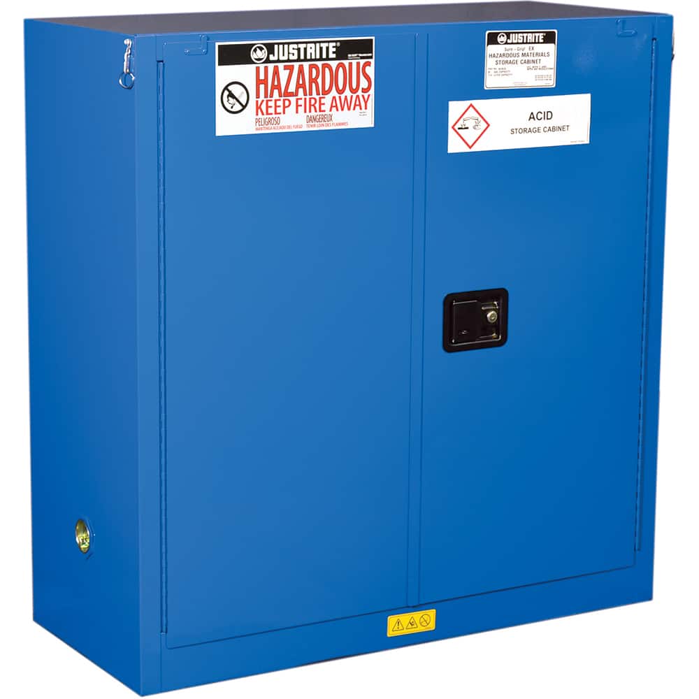Justrite - 2 Door 1 Shelf 30 Gal Safety Cabinet for Flammable Substances - Exact Tool & Supply