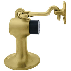 IVES - Stops; Type: Manual Door Holder Floor Stop ; Finish/Coating: Satin Brass ; Projection: 3-3/4 (Inch); Mount Type: Floor - Exact Tool & Supply