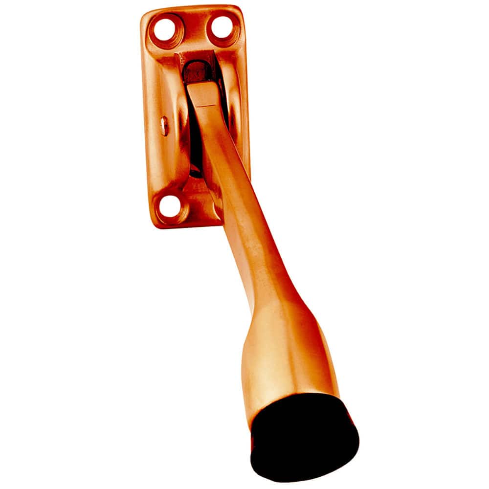 IVES - Stops; Type: Kick Down Floor Stop ; Finish/Coating: Satin Bronze ; Projection: 4 (Inch); Mount Type: Floor - Exact Tool & Supply