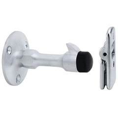IVES - Stops; Type: Manual Door Holder Wall Stop ; Finish/Coating: Satin Chrome ; Projection: 4 (Inch); Mount Type: Wall - Exact Tool & Supply