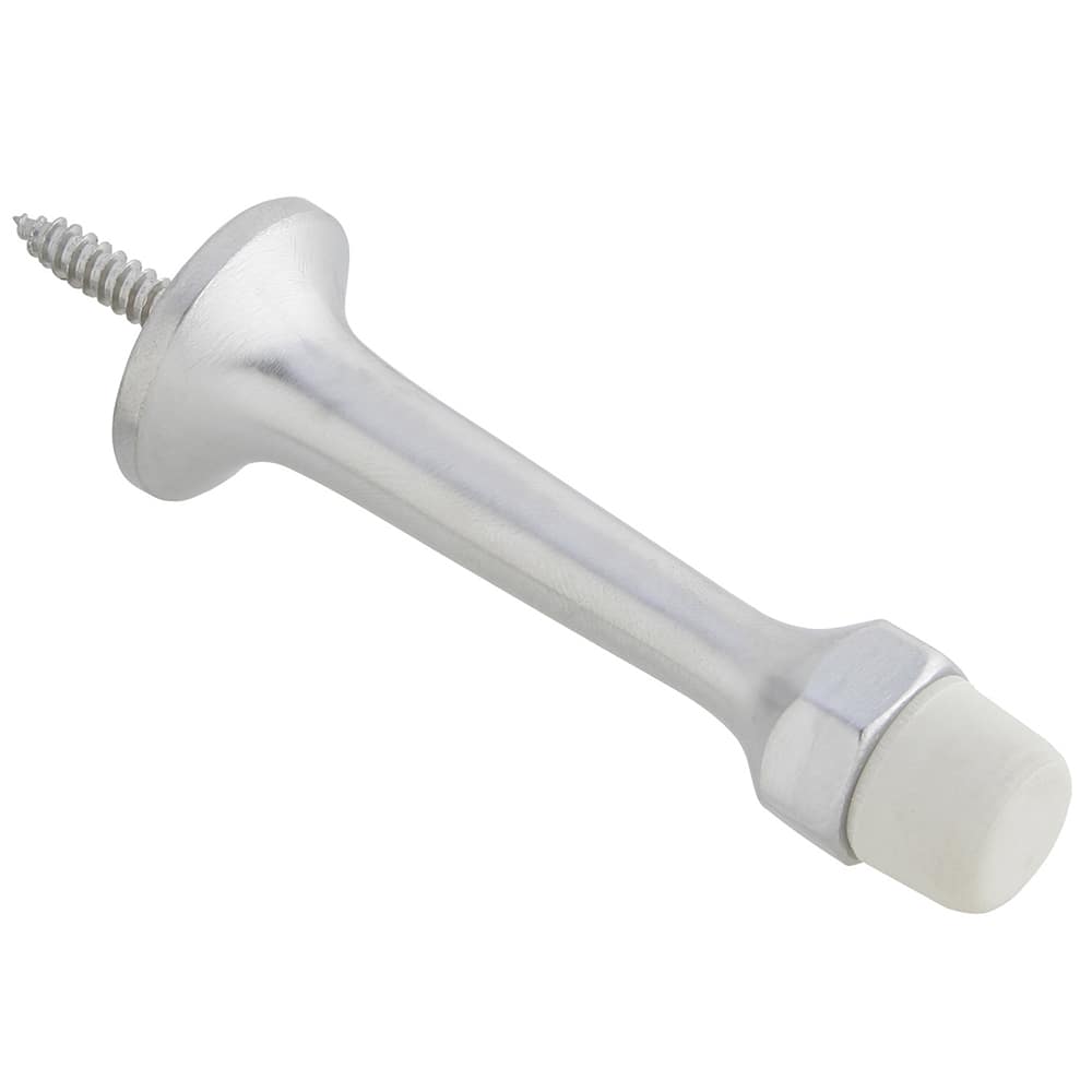 IVES - Stops; Type: Base Door Stop ; Finish/Coating: Satin Nickel ; Projection: 3-1/4 (Inch); Mount Type: Door - Exact Tool & Supply