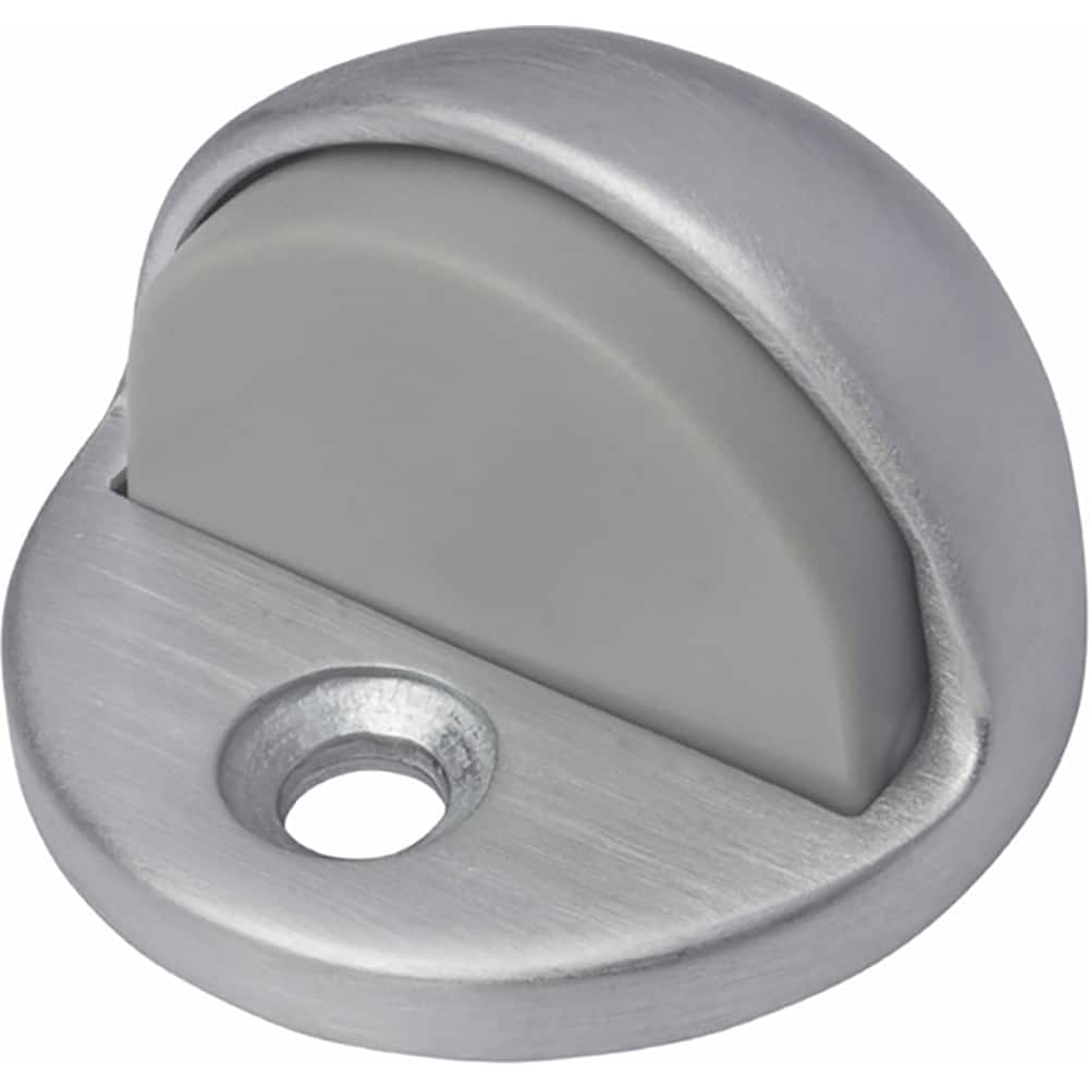 Rockwood - Stops; Type: Floor Stop ; Finish/Coating: Satin Chrome ; Projection: 1-1/8 (Inch); Mount Type: Floor - Exact Tool & Supply