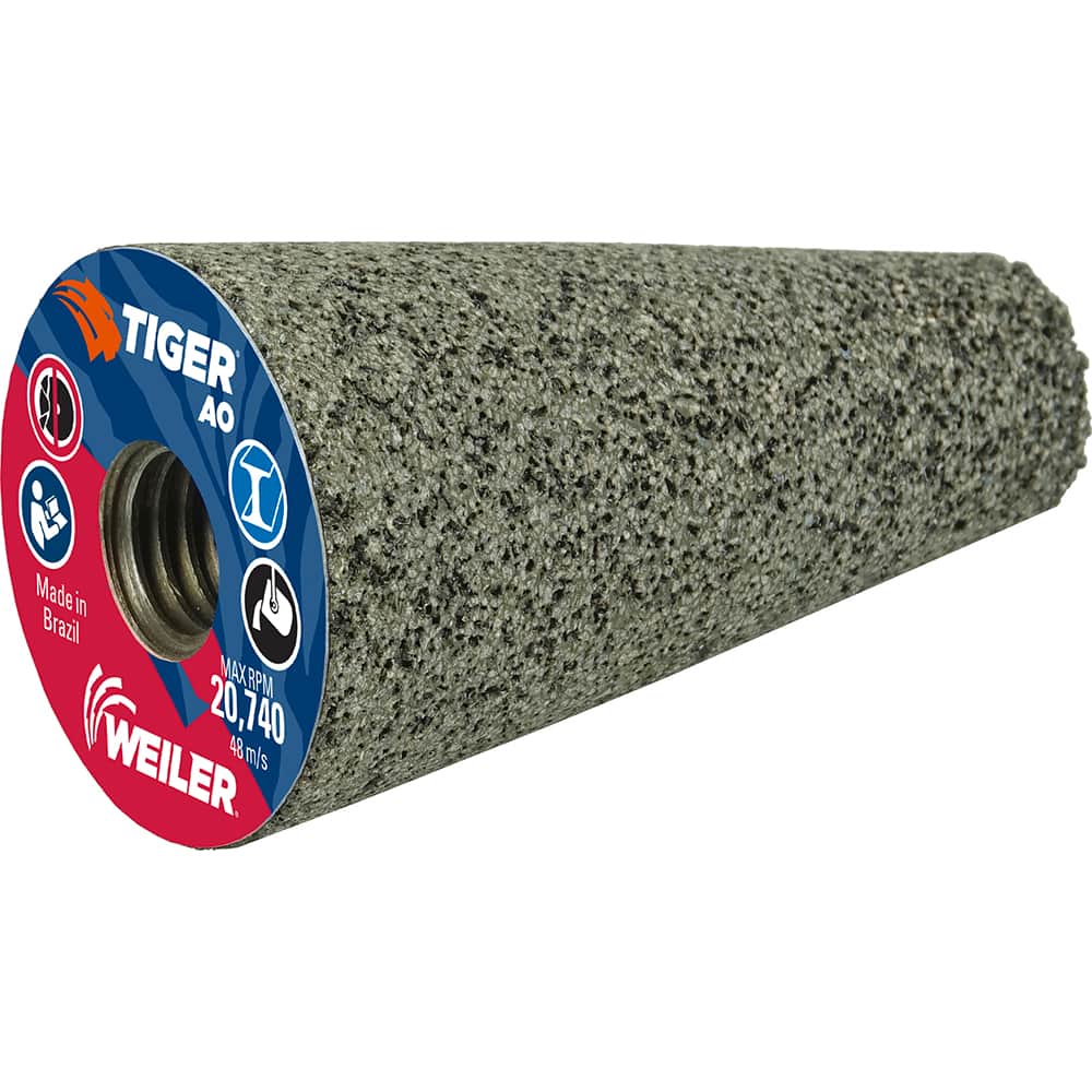 Weiler - Cones & Plugs; Head Thickness (Inch): 3.00 ; Abrasive Material: Aluminum Oxide ; Grit: 24 ; Grade: Coarse ; Wheel Type Number Code: 17 ; Arbor Hole Thread Size: 5/8-11 - Exact Tool & Supply