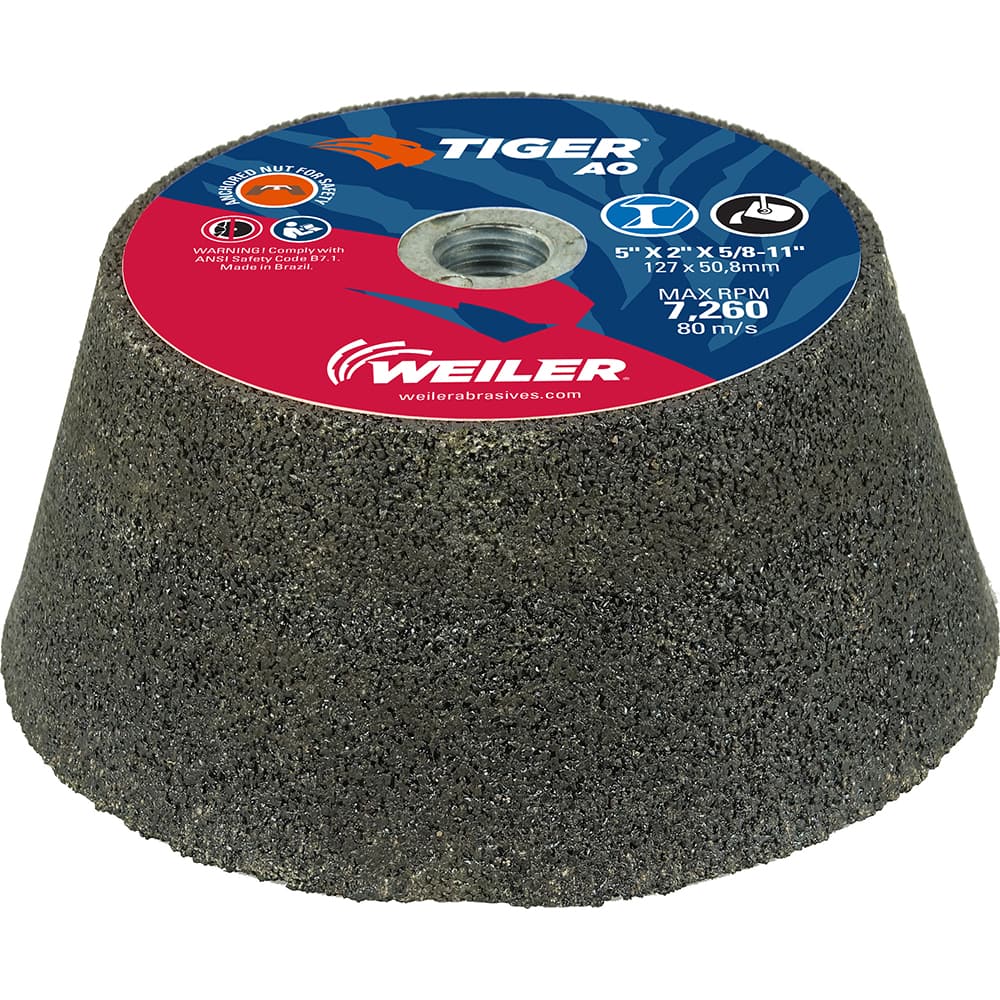 Weiler - Tool & Cutter Grinding Wheels; Wheel Type: Type 11 ; Superabrasive Wheel Type Number: Type 11A1 ; Wheel Diameter (Inch): 5 ; Hole Size (Inch): 5/8 ; Hole Thread Size: 5/8-11 ; Overall Thickness (Inch): 2 - Exact Tool & Supply