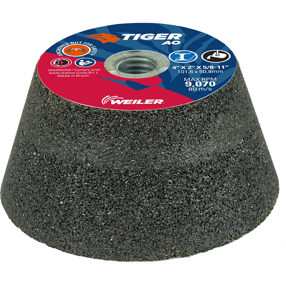 Weiler - Tool & Cutter Grinding Wheels; Wheel Type: Type 11 ; Superabrasive Wheel Type Number: Type 11A1 ; Wheel Diameter (Inch): 4 ; Hole Size (Inch): 5/8 ; Hole Thread Size: 5/8-11 ; Overall Thickness (Inch): 2 - Exact Tool & Supply