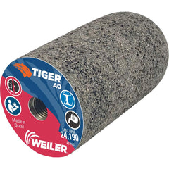 Weiler - Cones & Plugs; Head Thickness (Inch): 3.00 ; Abrasive Material: Aluminum Oxide ; Grit: 24 ; Grade: Coarse ; Wheel Type Number Code: 18R ; Arbor Hole Thread Size: 3/8-24 - Exact Tool & Supply