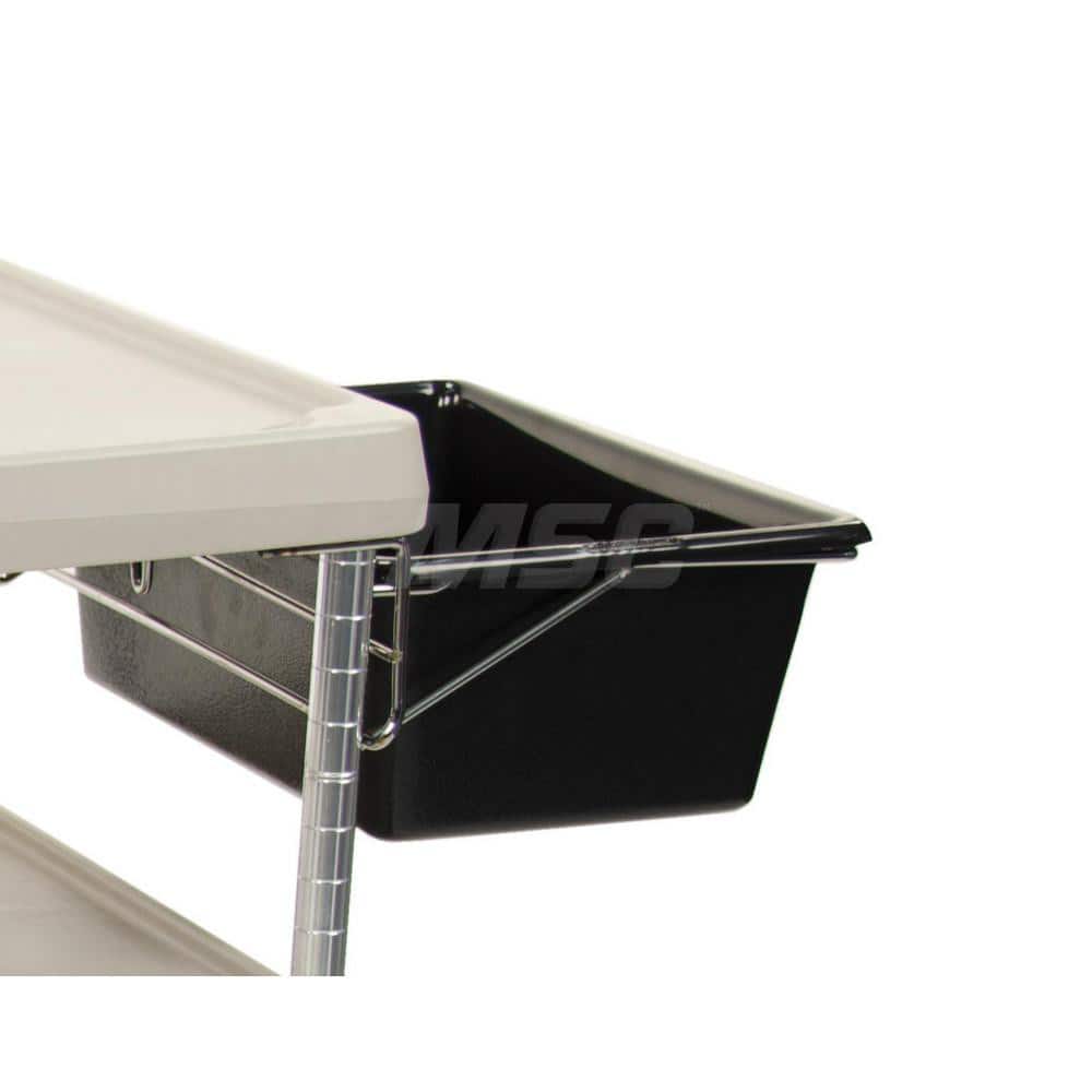 Metro - Cart Accessories; Media Type: Utility Bin & Holder ; For Use With: Metro myCart Series ; Color: Black ; Width: 15.2500 ; Length (Decimal Inch): 17.8800 ; Height (Decimal Inch): 7.000000 - Exact Tool & Supply