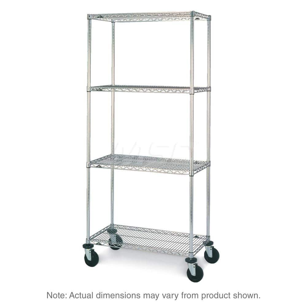 Metro - Carts; Type: Industrial Cart ; Load Capacity (Lb.): 600.000 ; Number of Shelves: 4 ; Width (Inch): 23-3/16 ; Length (Inch): 38 ; Height (Inch): 67-7/8 - Exact Tool & Supply