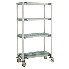 Metro - Carts; Type: Industrial Cart ; Load Capacity (Lb.): 900.000 ; Number of Shelves: 4 ; Width (Inch): 20-5/16 ; Length (Inch): 37-3/4 ; Height (Inch): 67-5/16 - Exact Tool & Supply