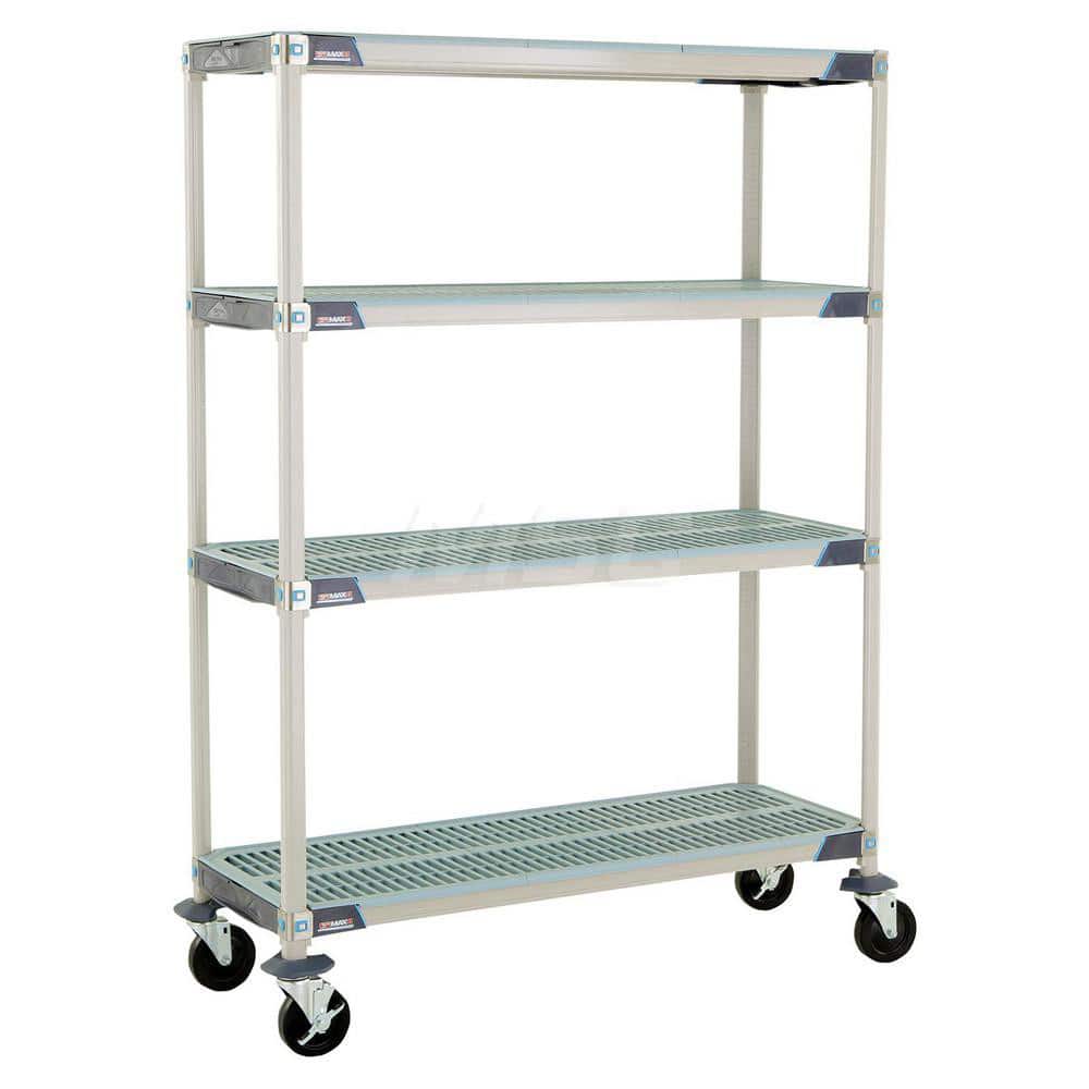 Metro - Carts; Type: Industrial Cart ; Load Capacity (Lb.): 600.000 ; Number of Shelves: 4 ; Width (Inch): 20-5/16 ; Length (Inch): 49-3/4 ; Height (Inch): 67-5/16 - Exact Tool & Supply