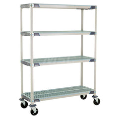 Metro - Carts; Type: Industrial Cart ; Load Capacity (Lb.): 600.000 ; Number of Shelves: 4 ; Width (Inch): 20-5/16 ; Length (Inch): 49-3/4 ; Height (Inch): 67-5/16 - Exact Tool & Supply