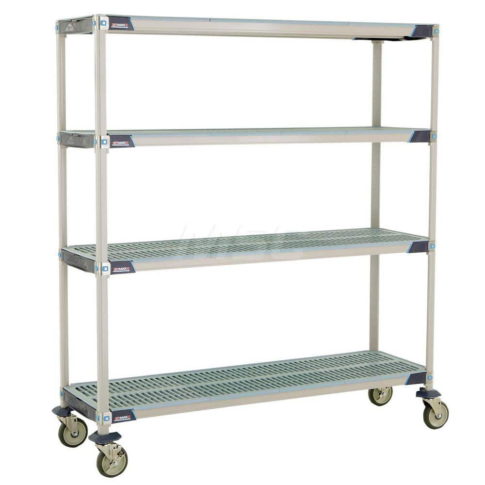 Metro - Carts; Type: Industrial Cart ; Load Capacity (Lb.): 900.000 ; Number of Shelves: 4 ; Width (Inch): 20-5/16 ; Length (Inch): 61-3/4 ; Height (Inch): 67-5/16 - Exact Tool & Supply