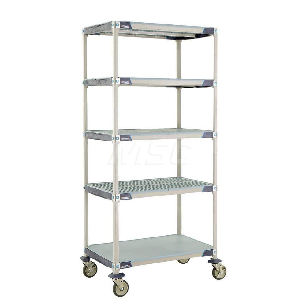 Metro - Carts; Type: Industrial Cart ; Load Capacity (Lb.): 900.000 ; Number of Shelves: 5 ; Width (Inch): 26-5/16 ; Length (Inch): 37-3/4 ; Height (Inch): 79-5/16 - Exact Tool & Supply
