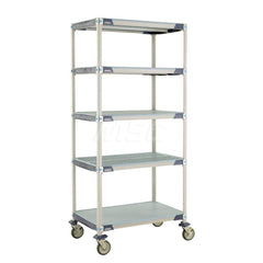 Metro - Carts; Type: Industrial Cart ; Load Capacity (Lb.): 900.000 ; Number of Shelves: 5 ; Width (Inch): 26-5/16 ; Length (Inch): 37-3/4 ; Height (Inch): 79-5/16 - Exact Tool & Supply