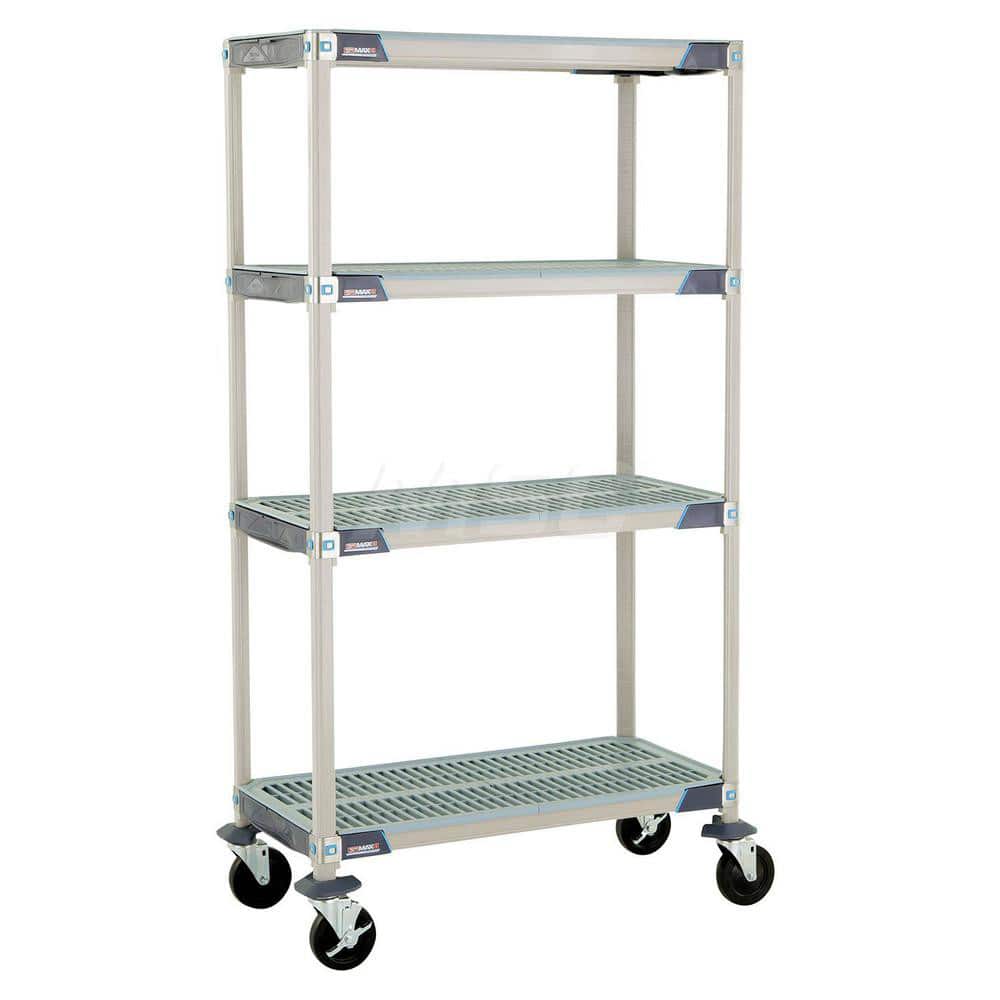 Metro - Carts; Type: Industrial Cart ; Load Capacity (Lb.): 600.000 ; Number of Shelves: 4 ; Width (Inch): 20-5/16 ; Length (Inch): 37-3/4 ; Height (Inch): 67-5/16 - Exact Tool & Supply