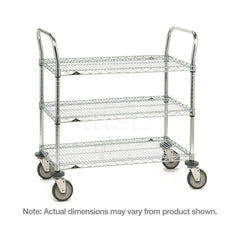 Metro - Carts; Type: Utility ; Load Capacity (Lb.): 900.000 ; Number of Shelves: 3 ; Width (Inch): 21 ; Length (Inch): 36 ; Height (Inch): 39 - Exact Tool & Supply