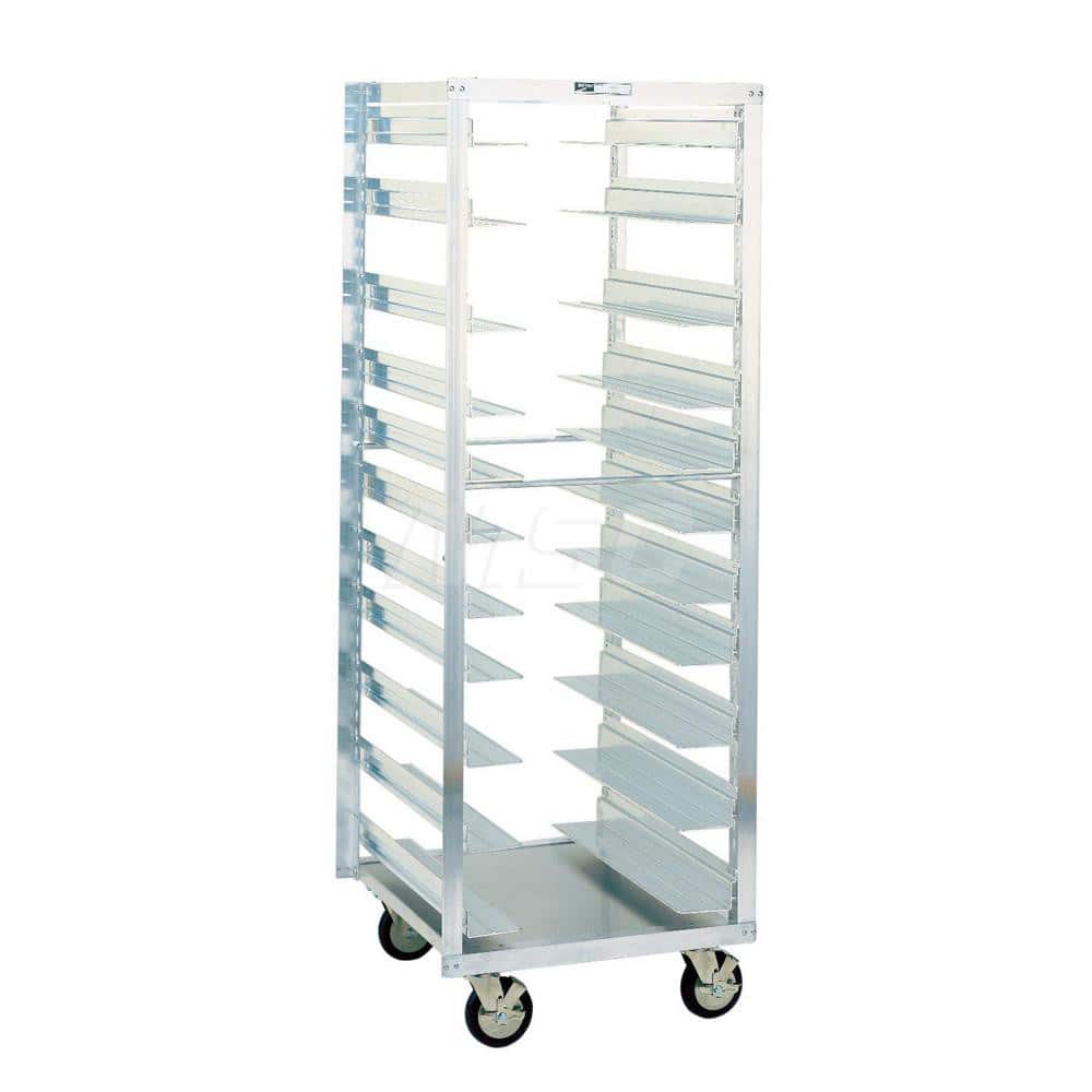 Metro - Cart Accessories; Media Type: Adjustable Pan Rack ; For Use With: Metro RE3 End-Load Wire Bun Pan Rack ; Color: Silver ; Width: 24.3750 ; Height (Decimal Inch): 69.500000 ; Material: Aluminum - Exact Tool & Supply