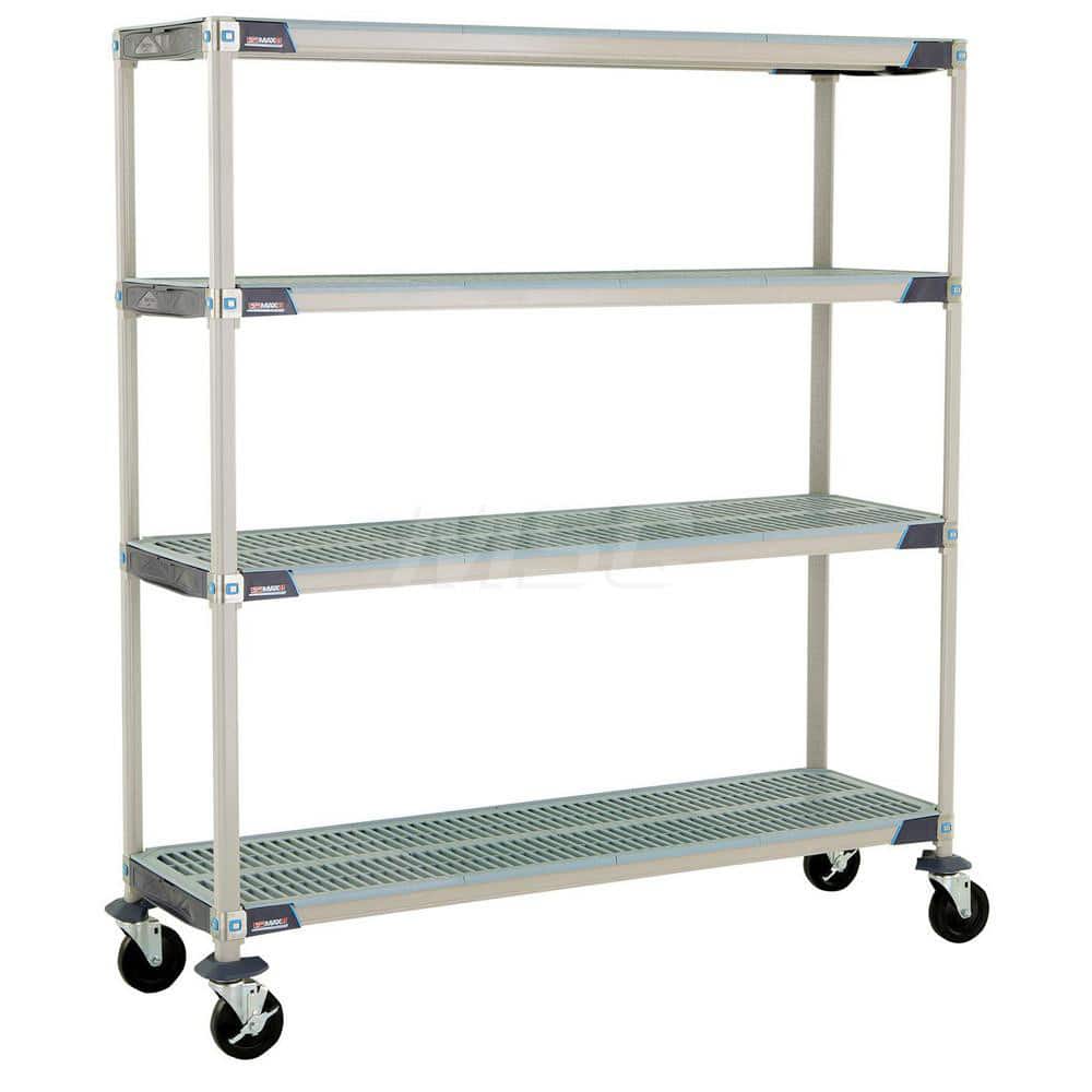 Metro - Carts; Type: Industrial Cart ; Load Capacity (Lb.): 600.000 ; Number of Shelves: 4 ; Width (Inch): 20-5/16 ; Length (Inch): 61-3/4 ; Height (Inch): 67-5/16 - Exact Tool & Supply