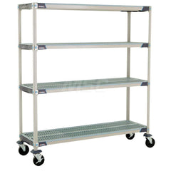 Metro - Carts; Type: Industrial Cart ; Load Capacity (Lb.): 600.000 ; Number of Shelves: 4 ; Width (Inch): 20-5/16 ; Length (Inch): 61-3/4 ; Height (Inch): 67-5/16 - Exact Tool & Supply