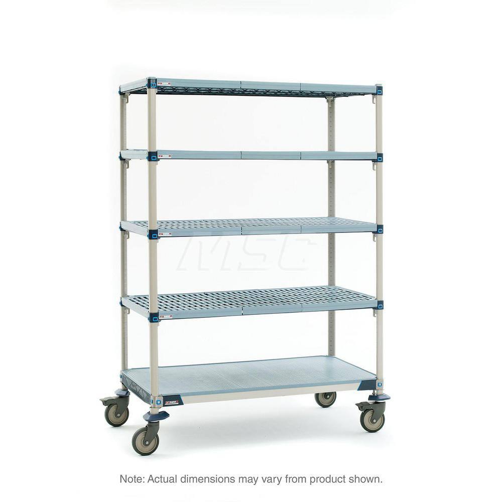 Metro - Carts; Type: Industrial Cart ; Load Capacity (Lb.): 900.000 ; Number of Shelves: 5 ; Width (Inch): 26-5/16 ; Length (Inch): 37-3/4 ; Height (Inch): 79-1/4 - Exact Tool & Supply