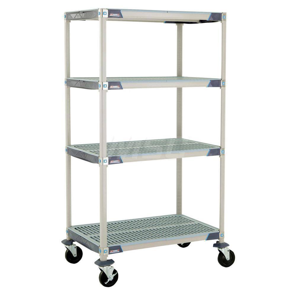 Metro - Carts; Type: Industrial Cart ; Load Capacity (Lb.): 600.000 ; Number of Shelves: 4 ; Width (Inch): 26-5/16 ; Length (Inch): 37-3/4 ; Height (Inch): 67-5/16 - Exact Tool & Supply