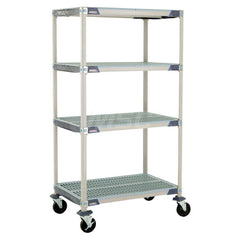 Metro - Carts; Type: Industrial Cart ; Load Capacity (Lb.): 600.000 ; Number of Shelves: 4 ; Width (Inch): 26-5/16 ; Length (Inch): 37-3/4 ; Height (Inch): 67-5/16 - Exact Tool & Supply