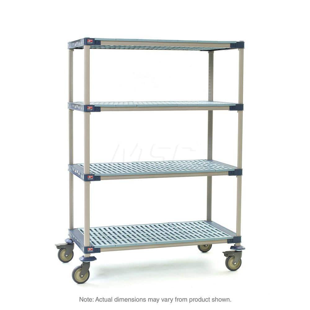 Metro - Carts; Type: Industrial Cart ; Load Capacity (Lb.): 750.000 ; Number of Shelves: 4 ; Width (Inch): 26-5/16 ; Length (Inch): 61-3/4 ; Height (Inch): 67-5/16 - Exact Tool & Supply