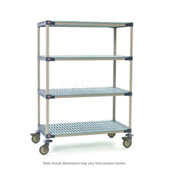 Metro - Carts; Type: Industrial Cart ; Load Capacity (Lb.): 750.000 ; Number of Shelves: 4 ; Width (Inch): 26-5/16 ; Length (Inch): 61-3/4 ; Height (Inch): 67-5/16 - Exact Tool & Supply